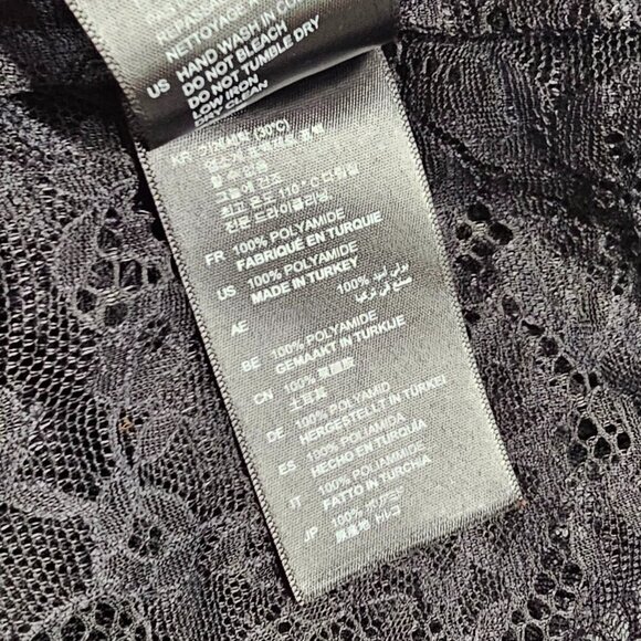 Sandro Paris Womens Lace Sheer Embroidered Long Sleeve Blouse, Open Back, 1/US S - Picture 6 of 9